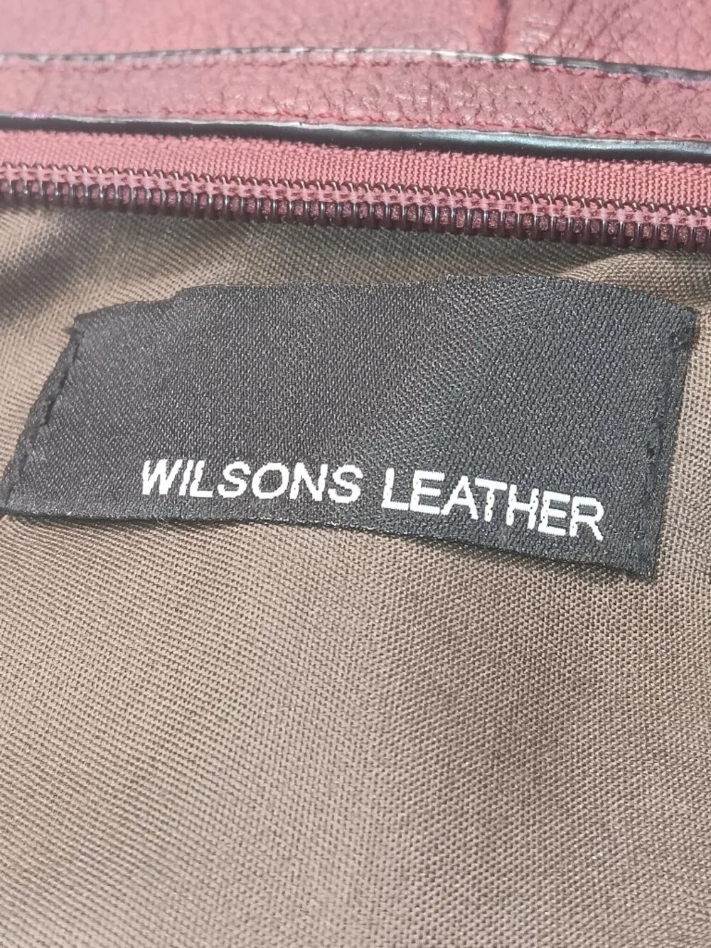Wilsons Leather Burgundy Cashwrap Distressed Wristlet Coin Purse Clutch